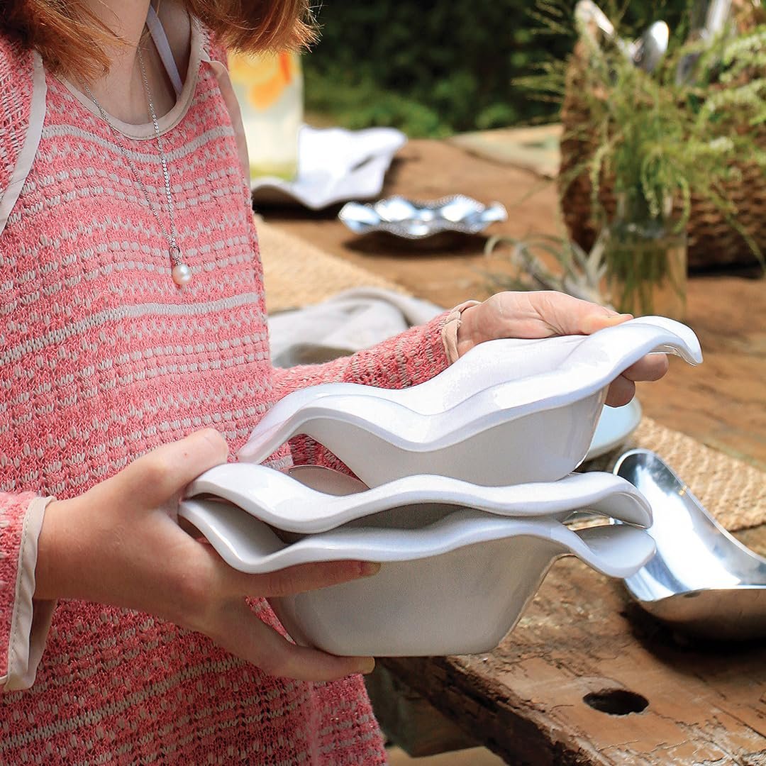 VIDA Havana Small Bowl in White Melamine | 8"D