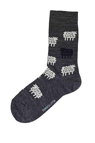 Bengt & Lotta Merino Wool Grey Socks | "Sheep" (Small & Large)