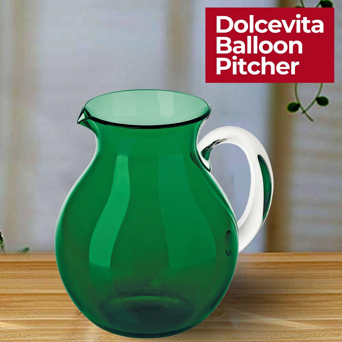 Dolcevita Balloon Pitcher with Spout (Unbreakable & BPA-Free) | Assorted Colors Available