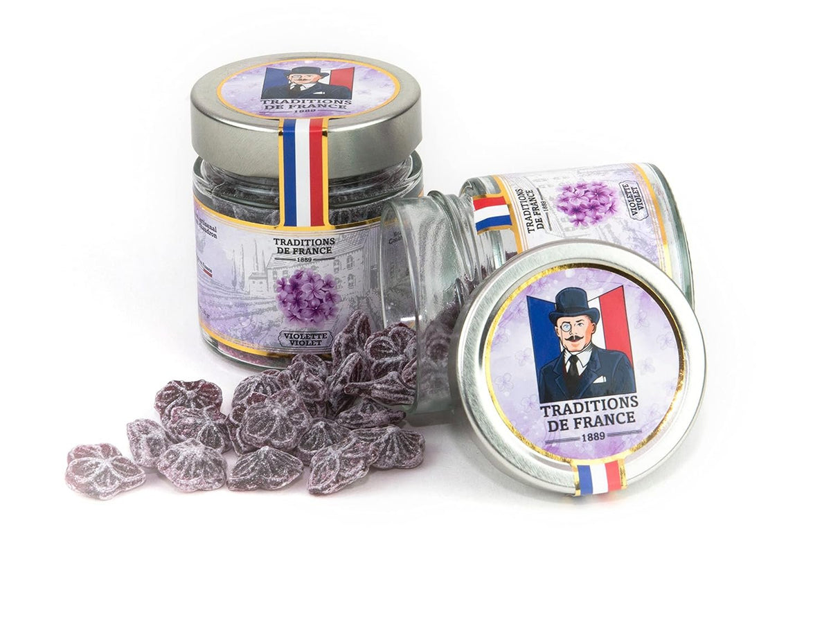 TRADITIONS DE FRANCE French Old Fashioned Hand Made Hard Candy in Gift Jars