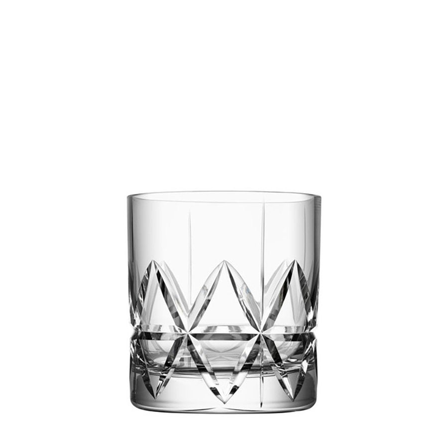 Orrefors Peak Double Old Fashioned Glass, Set of 4