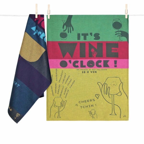 French Jacquard Kitchen Tea Towel | O'CLOCK