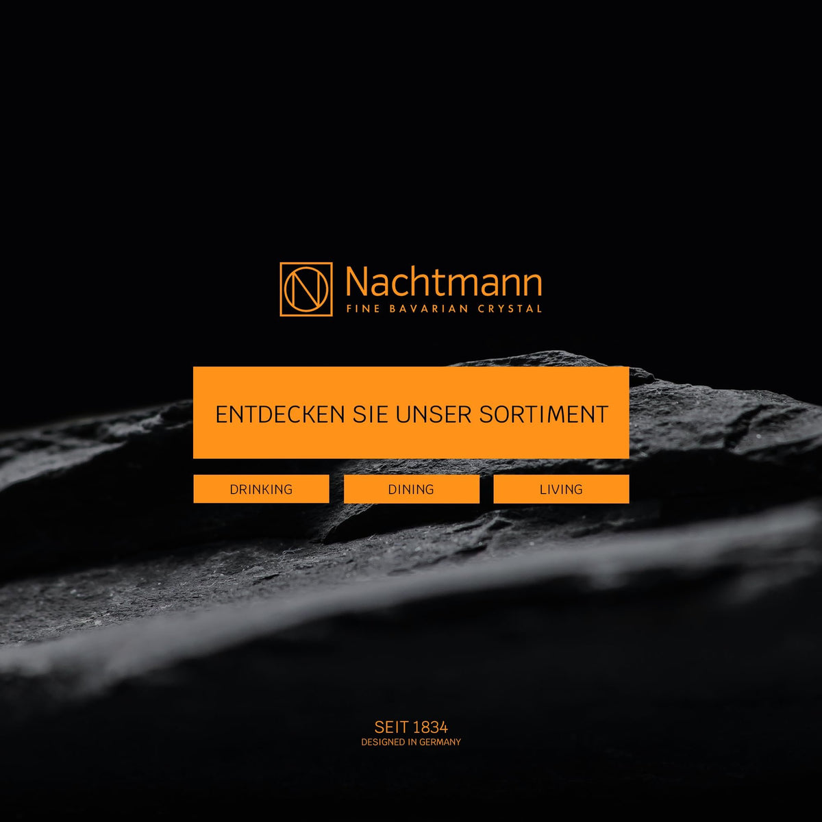 Nachtmann Square Whiskey Crystal Glasses Double Old Fashioned | Set of 4