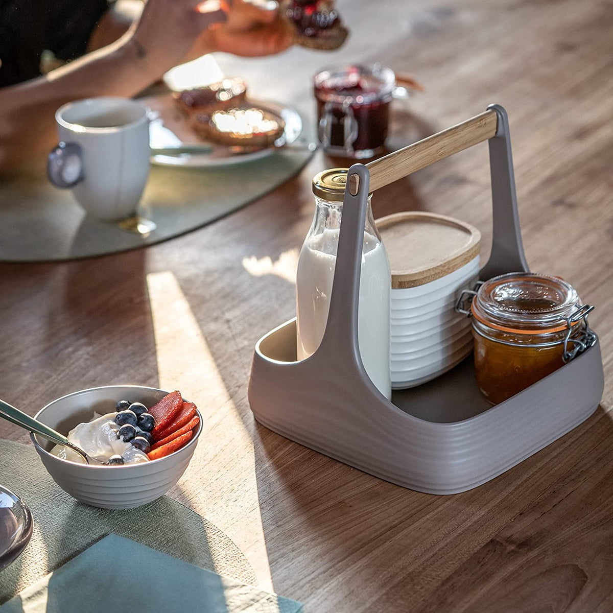 Guzzini Table Caddy Organizer All-Together Outdoor & Indoor  | Milk White