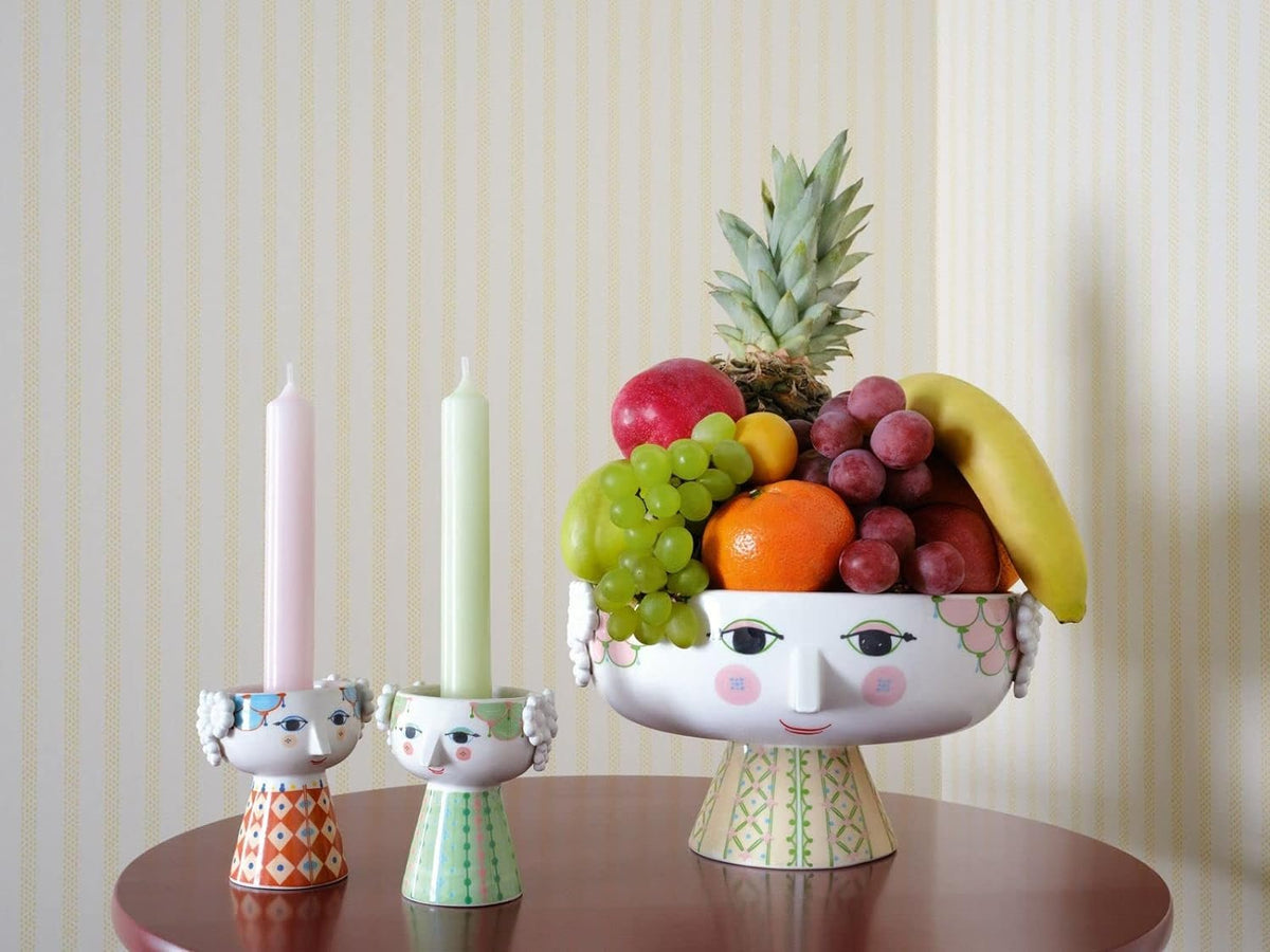 Bjørn Wiinblad Eva Bowl on Porcelain Stand in Soft Pink
