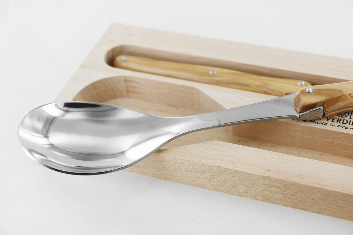 Andre Verdier Laguiole 'Debutant Country' Salad Servers | Olivewood Handle