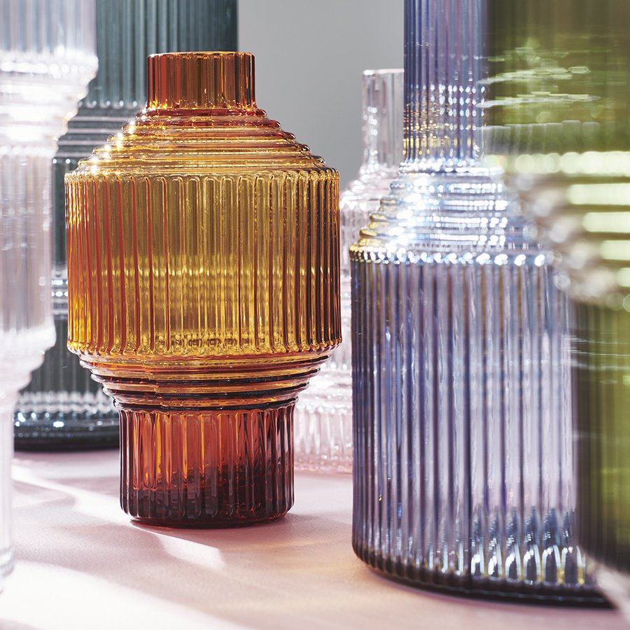 Kosta Boda Pavilion Small Vase | Dark Amber