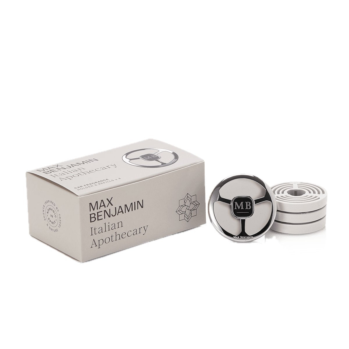 Max Benjamin Car Fragrance Dispenser Holder & Refills | Italian Apothecary