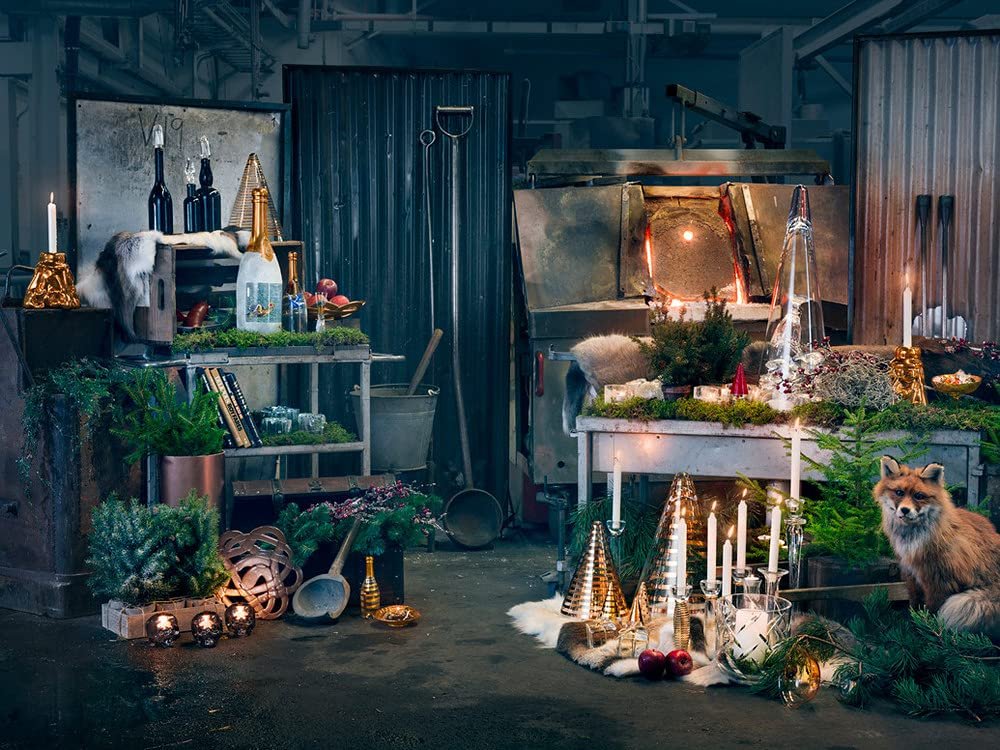 Kosta Boda Still Life Silver Votive — Skull Design by Ludvig Löfgren