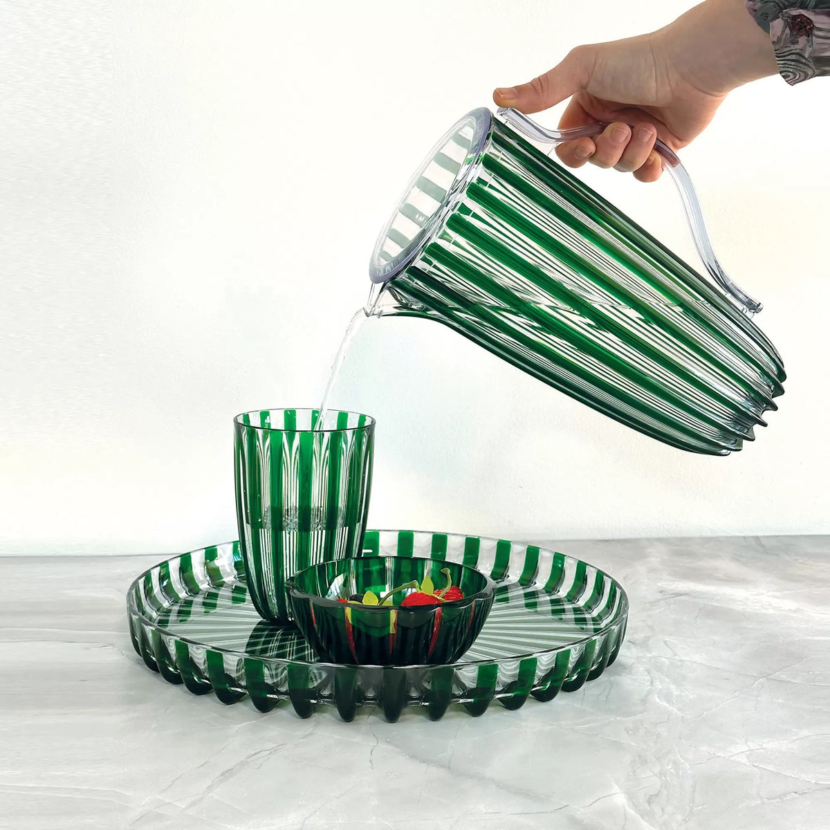 Dolcevita Outdoor Medium Serving Bowl | Emerald