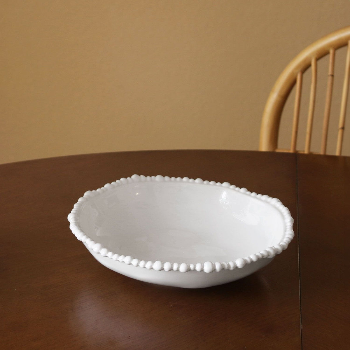 VIDA Alegria Pasta Bowl Set in White Melamine | Set of 4 | 9.5"D