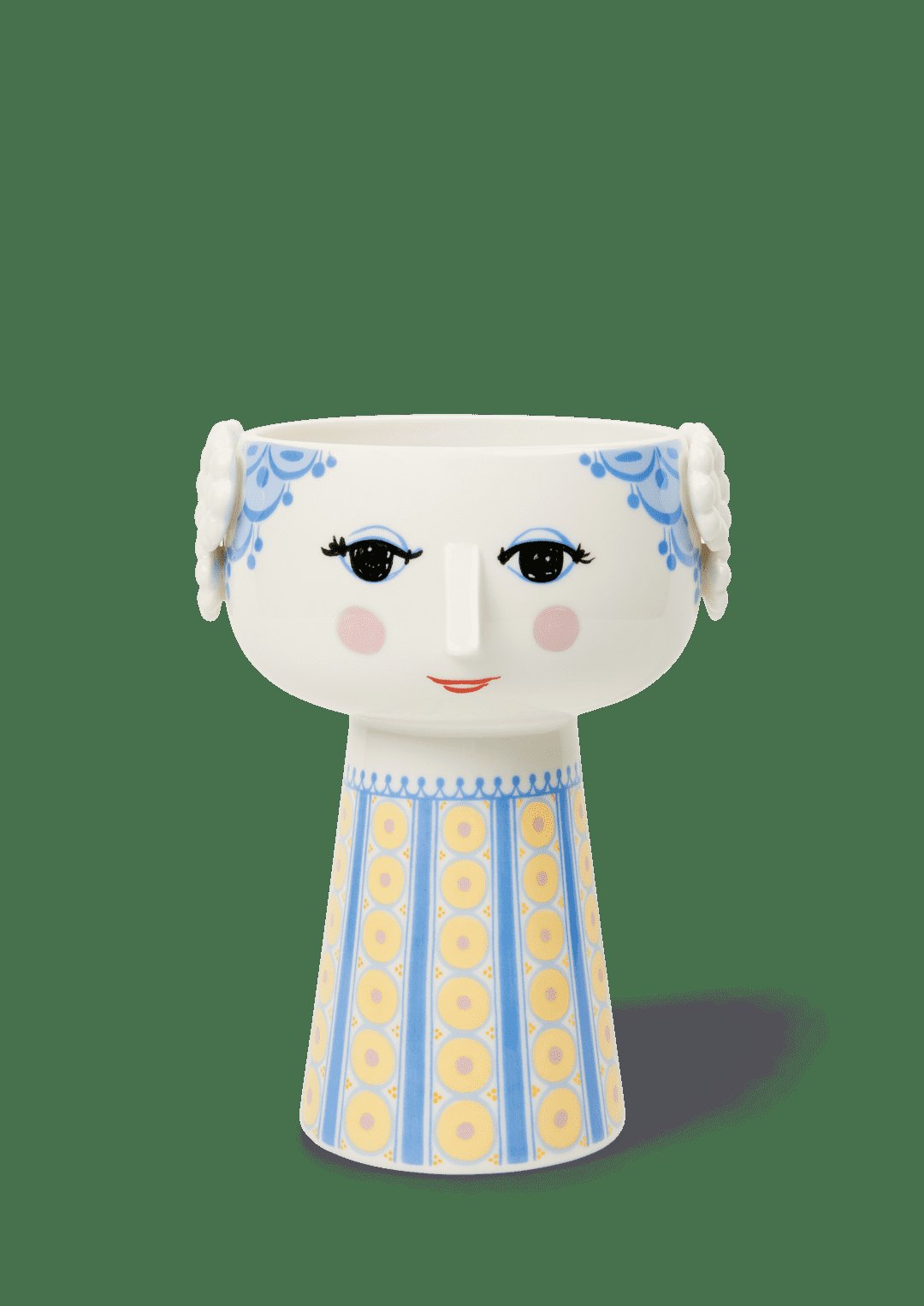 Bjørn Wiinblad Eva Porcelain Vase in Blue (7.3")