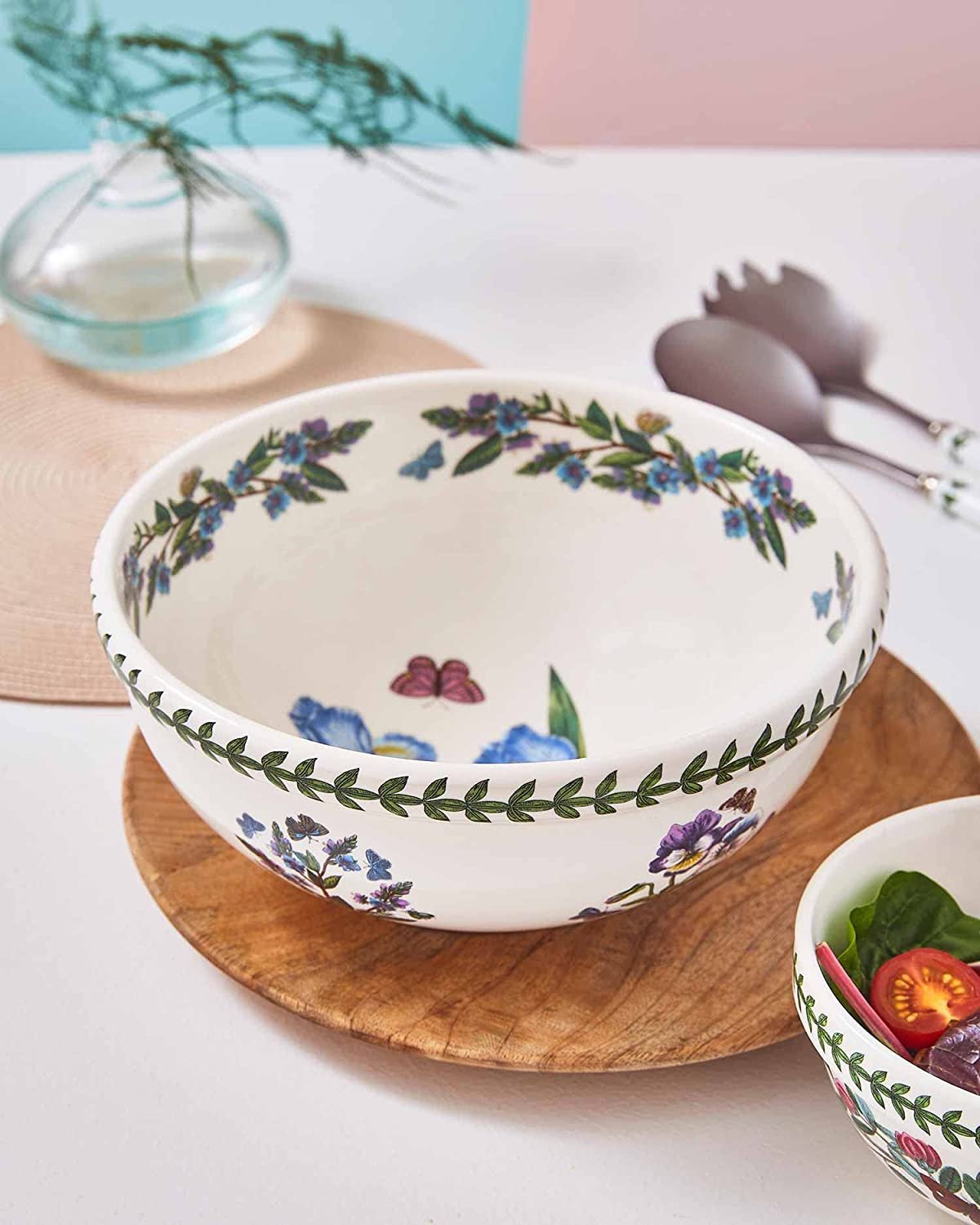 Portmeirion Botanic Garden Salad Bowl | 9" | Assorted Floral Motifs