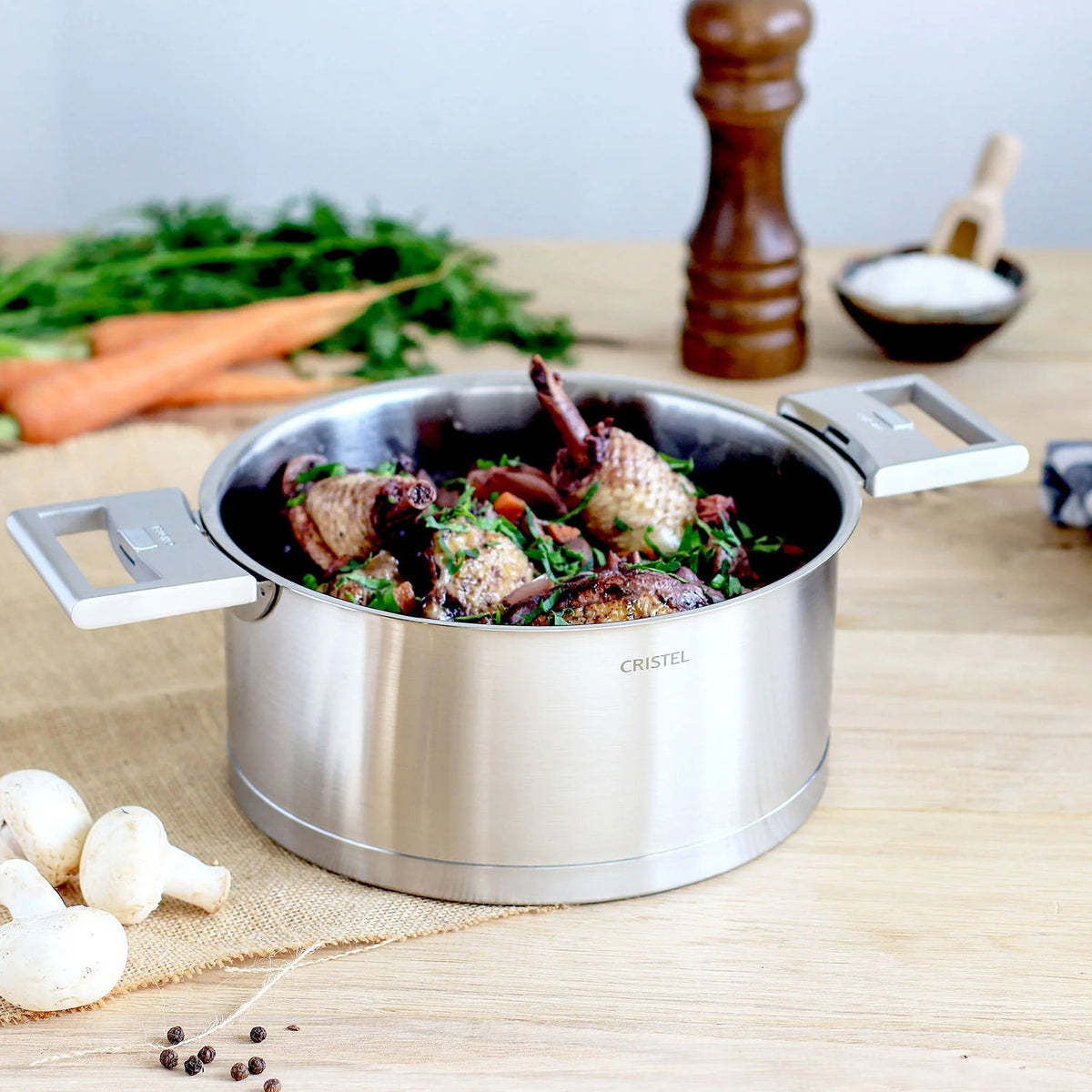 Cristel Strate Stainless Steel Saucepan Plus — 3 Qt