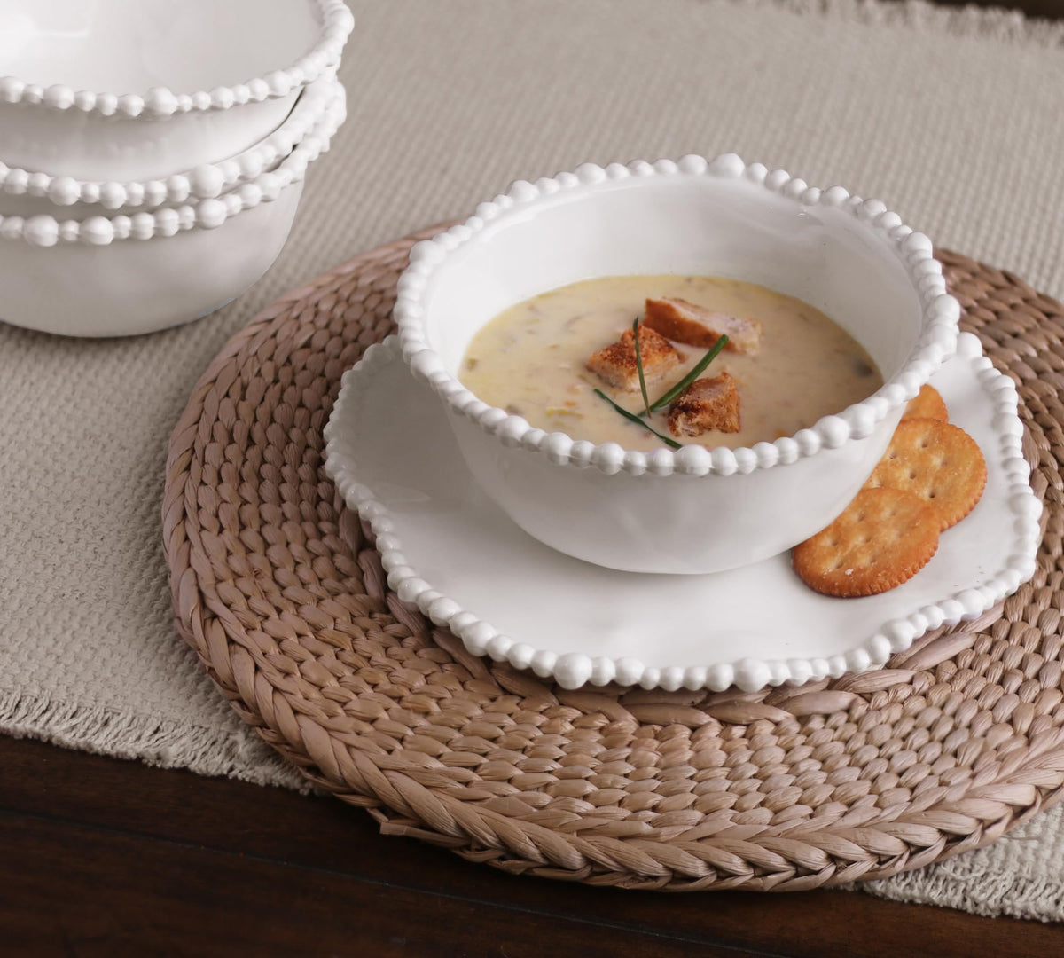 VIDA Alegria Cereal Bowl in White Melamine | Sets of 4