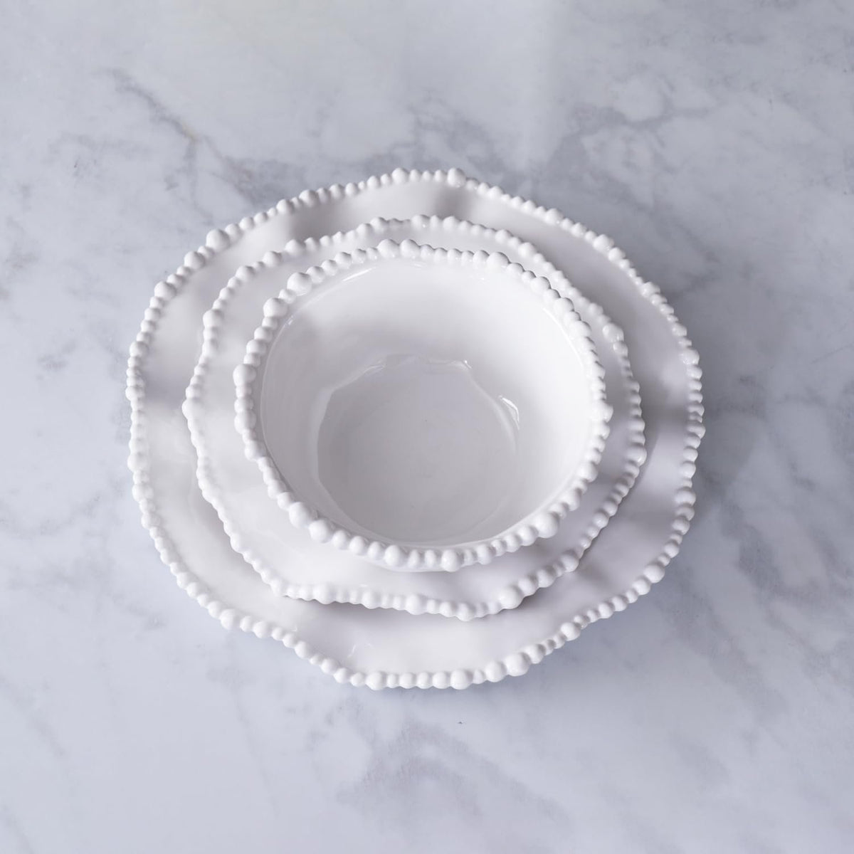 VIDA Alegria Salad Plate in White Melamine | Set of 4