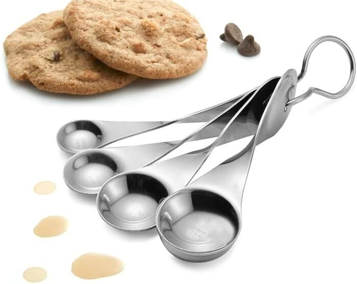 Nambe Twist 4 Piece Measuring Spoons Set in Stainless Steel