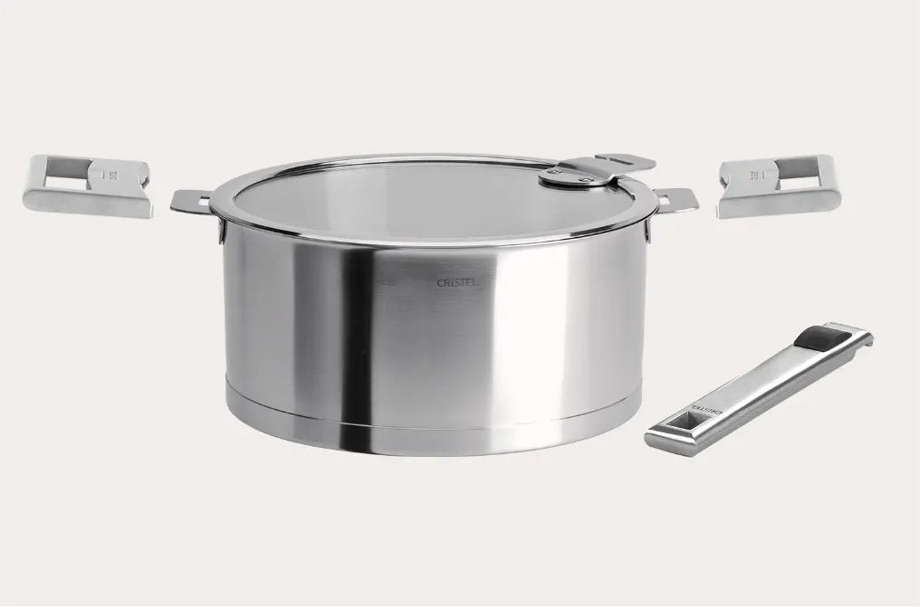 Cristel Strate Stainless Steel 1 qt Saucepan with Lid | 5 Piece Set
