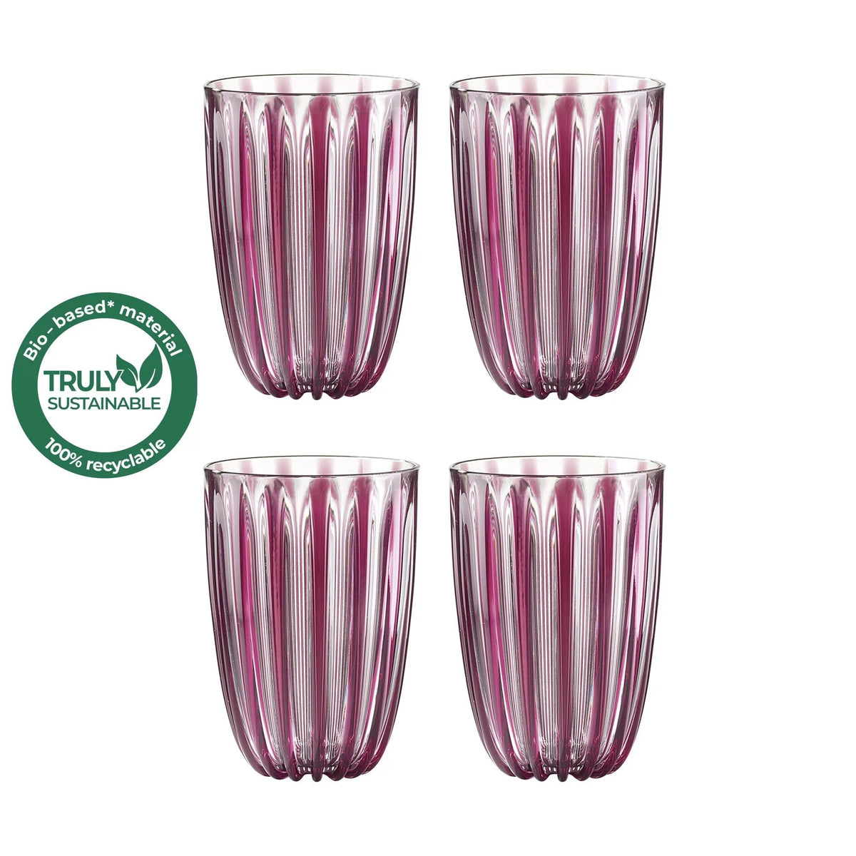 Dolcevita Outdoor Tall Tumblers | Set of 4 | Amethyst