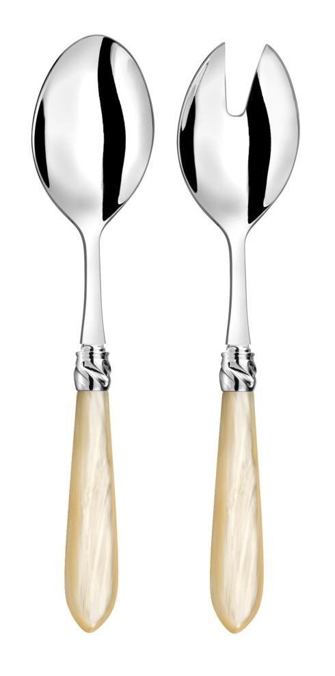 Capdeco Diana Pearl 5-Piece Place Setting Luxury Stainless-Steel & Acrylic Handle  Flatware