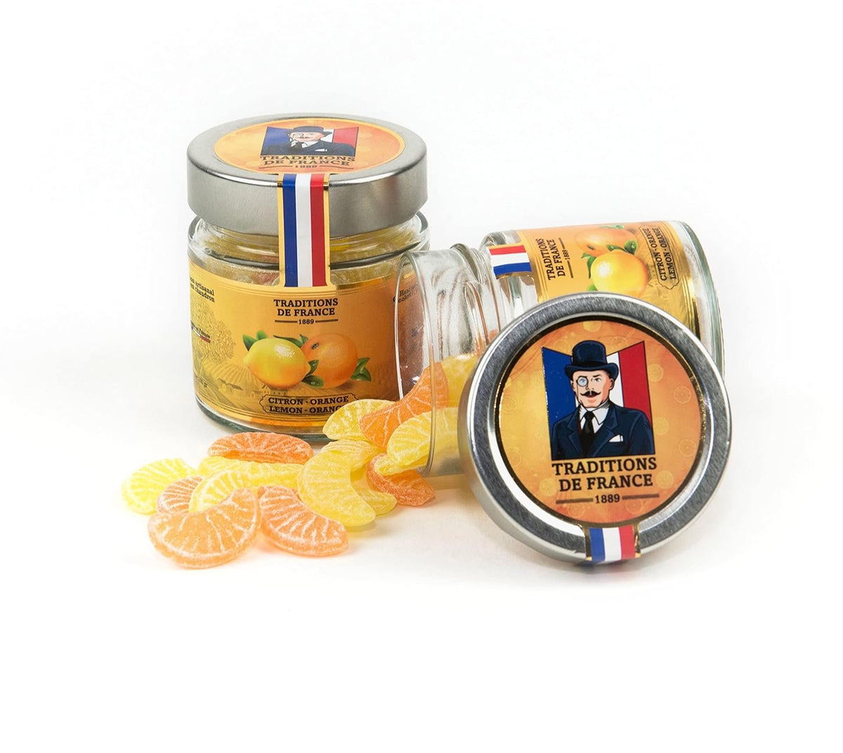 TRADITIONS DE FRANCE French Old Fashioned Hand Made Hard Candy in Gift Jars