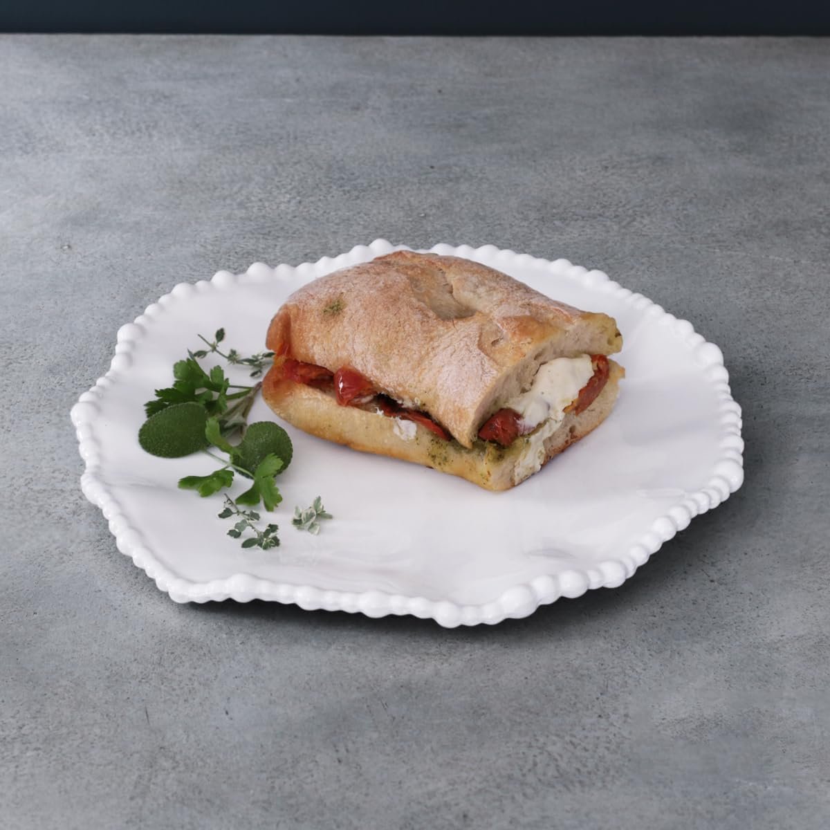 VIDA Alegria Salad Plate in White Melamine | Set of 4