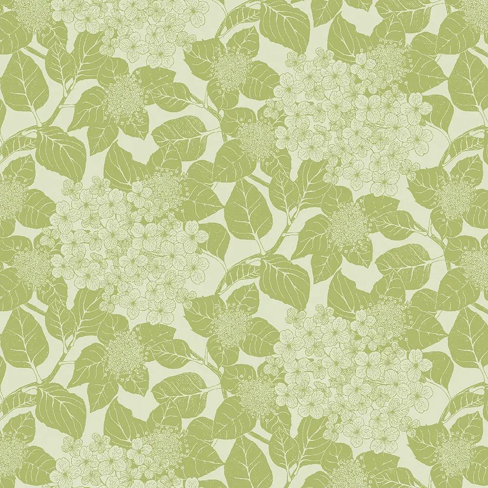 Garnier Thiebaut Mille Hortensias Uni Vert Cloth Napkins | Set of 4