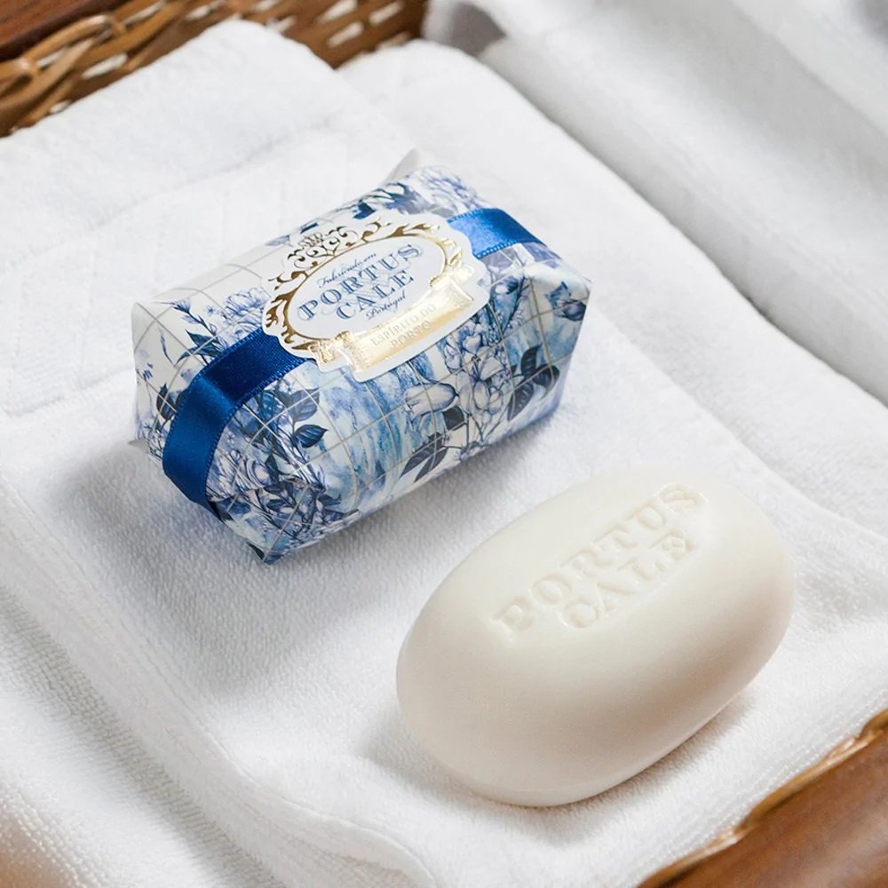 Portus Cale Gold & Blue Bar Soaps Gift Set of 3 | Pink Pepper & Jasmine