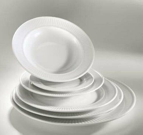 Pillivuyt Plisse White Porcelain Dessert Plate | 8.5"D
