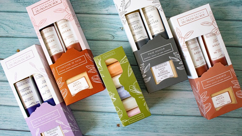 Authentic Marseille Soap Bars Gift Set Enriched with Shea Butter and Essential Oils | Set of 6