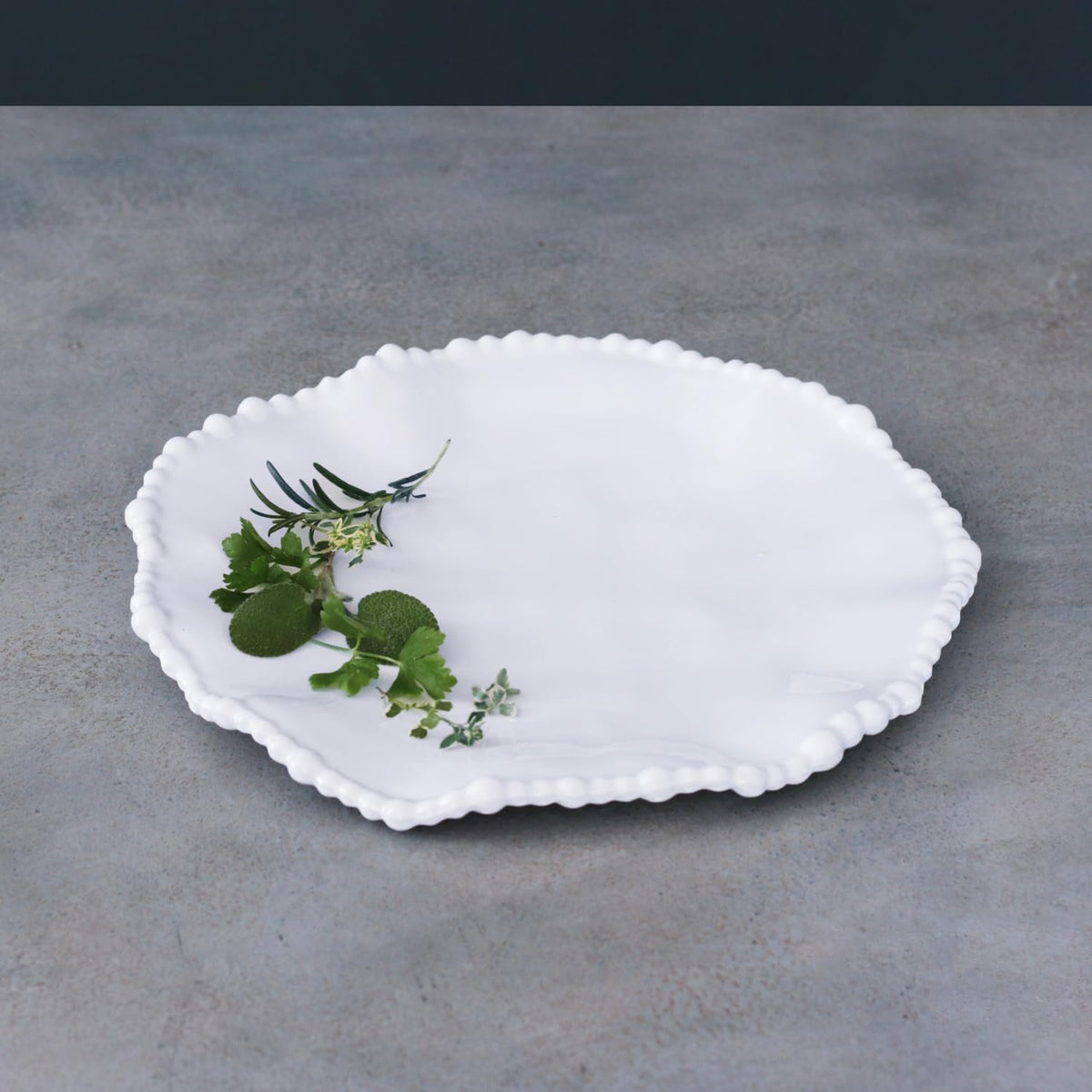 VIDA Alegria Salad Plate in White Melamine | Set of 4