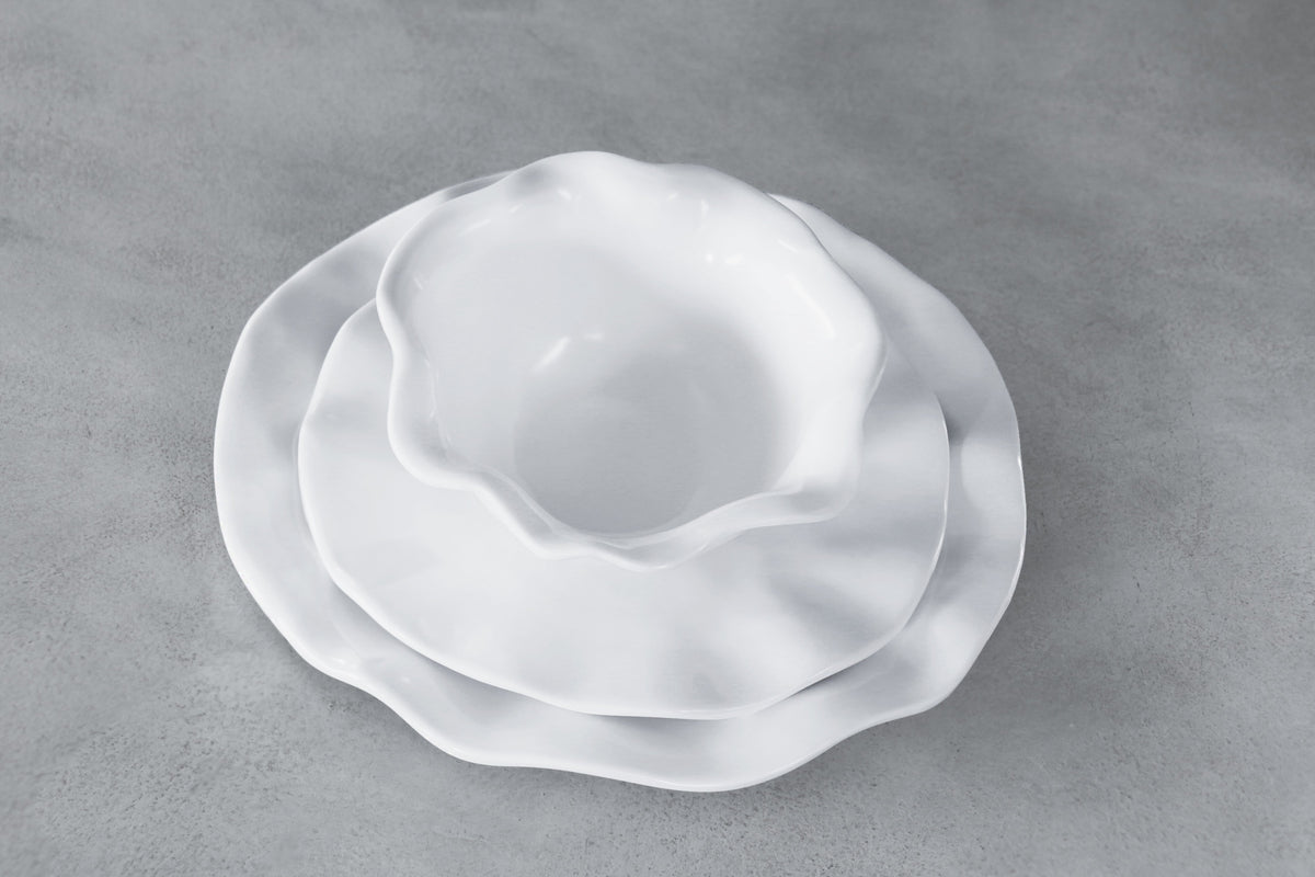 VIDA Havana Dinner Plate in White Melamine | Set of 4 | 11"D