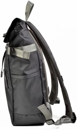Harvest Label 2-Tone Rolltop Backpack Casual Sports Everyday Outdoor Daypack Gun-Metal