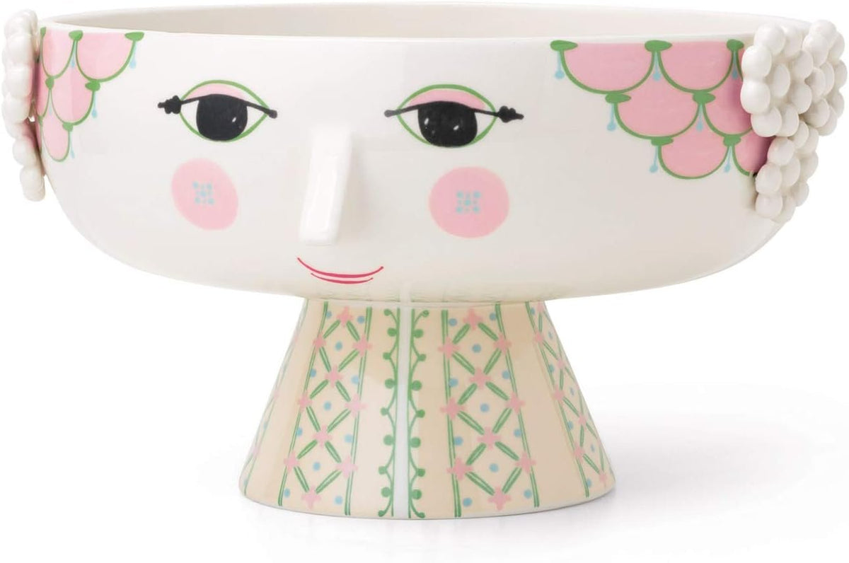 Bjørn Wiinblad Eva Bowl on Porcelain Stand in Soft Pink