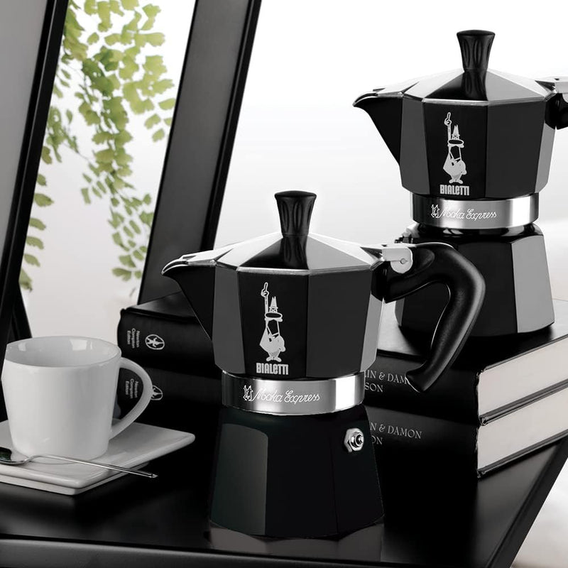 Bialetti Moka Express For Espresso Maker Black 6-Cups