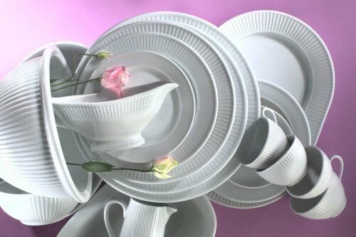 Pillivuyt Plisse White Porcelain Dessert Plate | 8.5"D