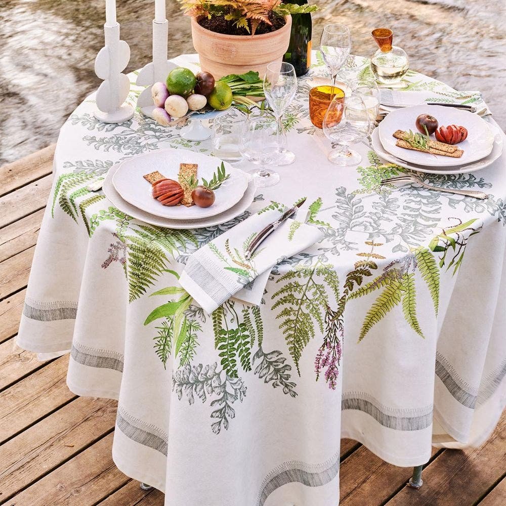 Garnier Thiebaut Bouquet De Fougeres Bouleau Cotton-Linen Napkins | Set of 4