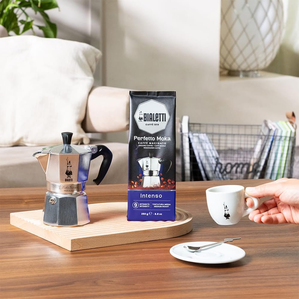 Bialetti Perfetto Moka Intenso (Strong) Ground Coffee – Dark Roast