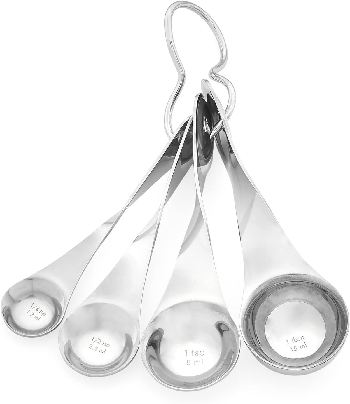 Nambe Twist 4 Piece Measuring Spoons Set in Stainless Steel