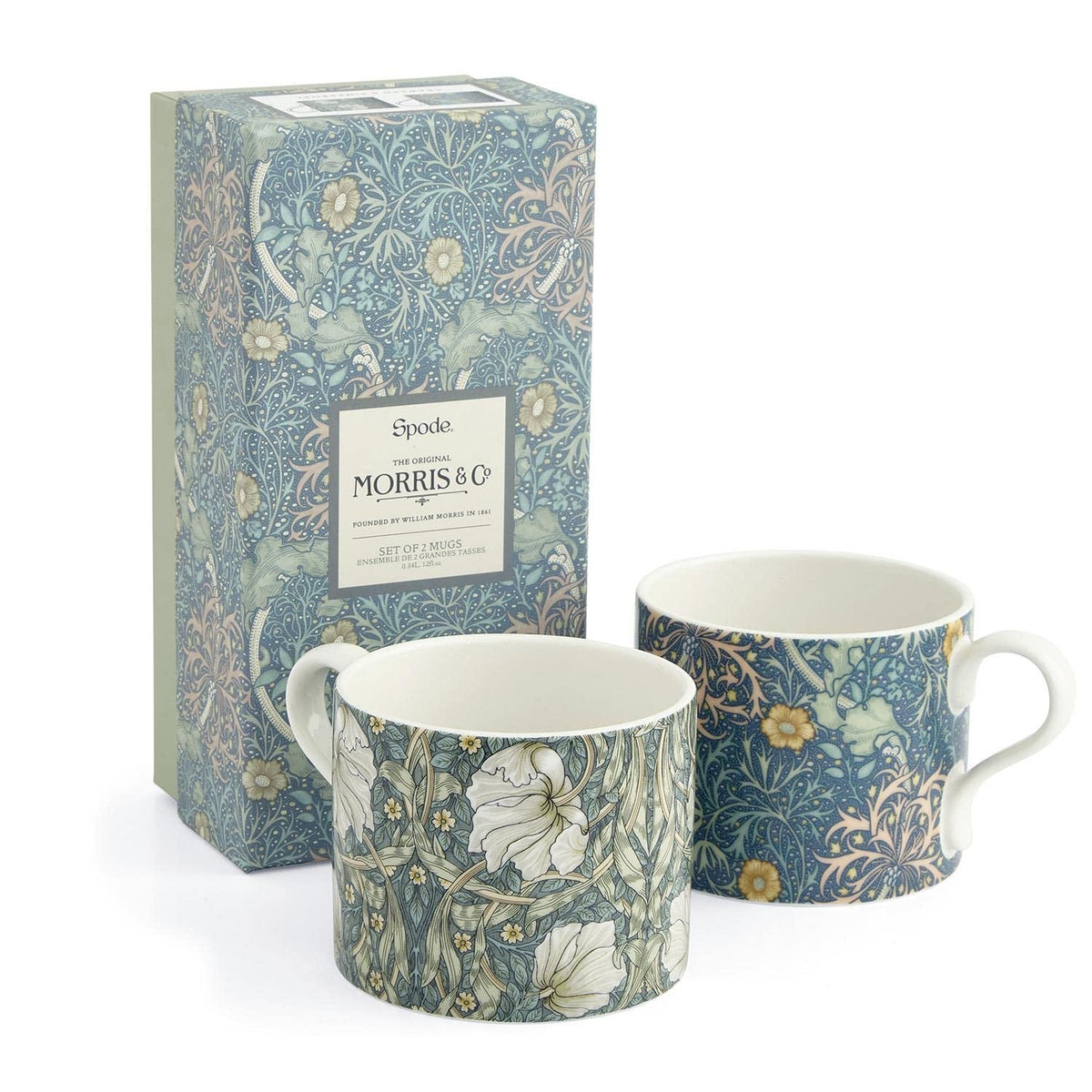 Morris & Co. Large Mug Gift Set of 2 | Pimpernel & Seaweed