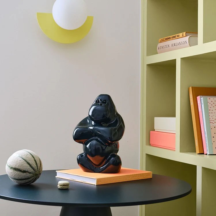 Kosta Boda Gabba Gabba Hey – Black Gorilla Sculpture by Ludvig Löfgren