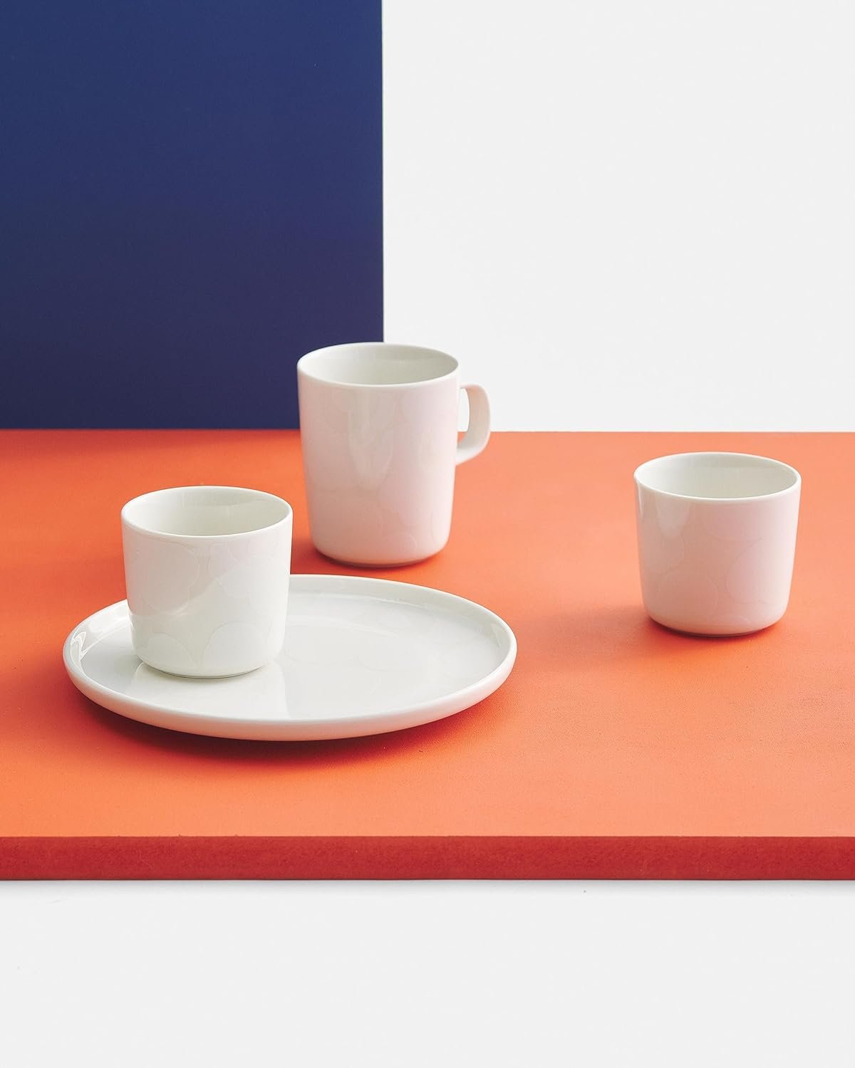 Oiva Unikko Large Mug | White on White | 13.5oz