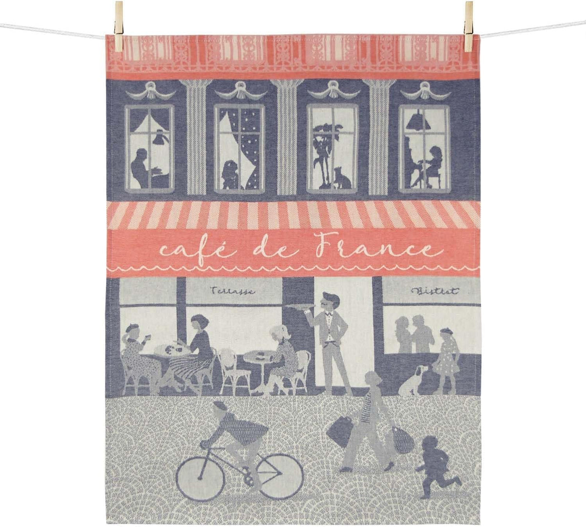 French Jacquard Kitchen Tea Towel | CAFE DE FRANCE