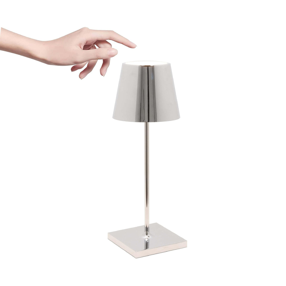 Zafferano Poldina Pro Mini Dimmable LED Table lamp in Aluminum | Indoor & Outdoor