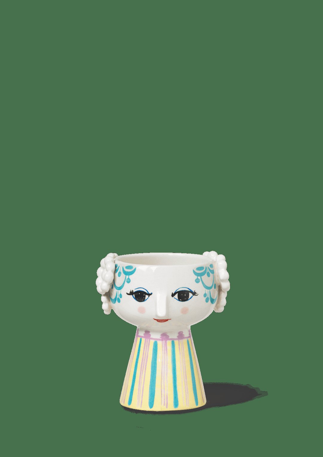 Bjørn Wiinblad Eva Candleholder for Tealights & Candles in Light Blue & Yellow