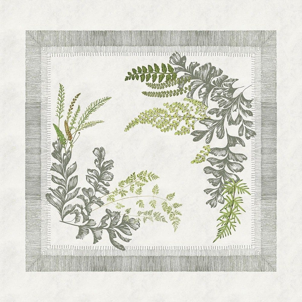 Garnier Thiebaut Bouquet De Fougeres Bouleau Cotton-Linen Napkins | Set of 4
