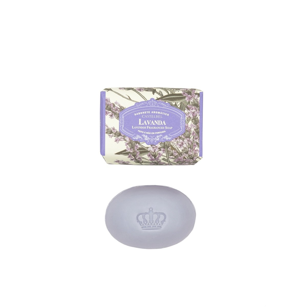 Castelbel Lavender Aromatic Soap 2-Bars Vegetable Base (150g x 2) Vegetable-Base Dermatologically-Tested Paper Wrapped from Portugal