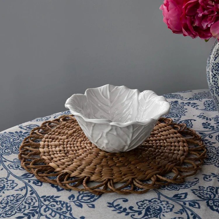 Beatriz Ball VIDA White Lettuce Small Bowl | 8.5"D