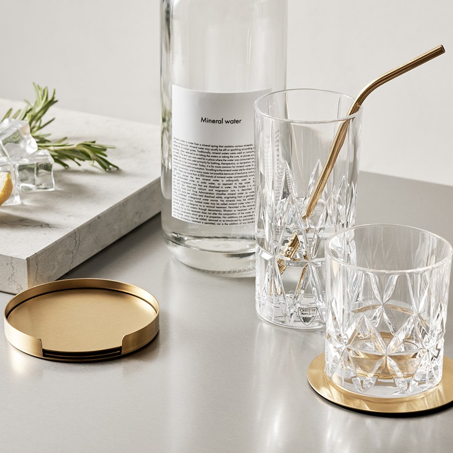 Orrefors Peak Double Old Fashioned Glass, Set of 4