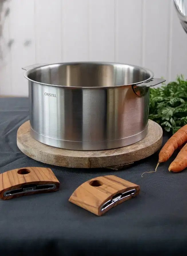 Cristel Strate Stainless Steel Stewpan with Glass Lid — XL 5.5 Qt